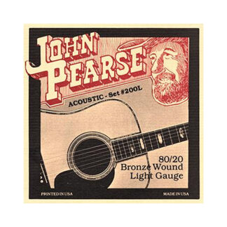 John Pearse 80/20 Bronze Acoustic Guitar Strings (12-53 Gauge) 55610