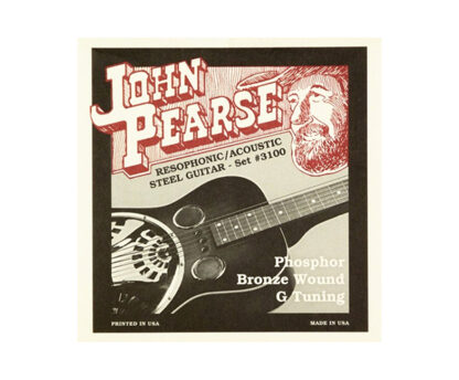 John Pearse Phosphor Bronze Resophonic/Acoustic Steel Guitar Strings (G Tuning) 55692