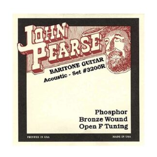 John Pearse Phosphor Bronze Acoustic Baritone Guitar Strings (15-68 Gauge, F Tuning) 55697