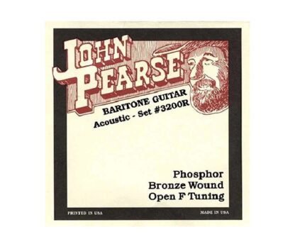 John Pearse Phosphor Bronze Acoustic Baritone Guitar Strings (15-68 Gauge, F Tuning) 55697