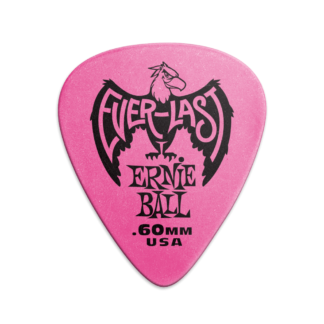 Ernie Ball 0.60 mm Everlast Picks 12 Pack, Pink P09179