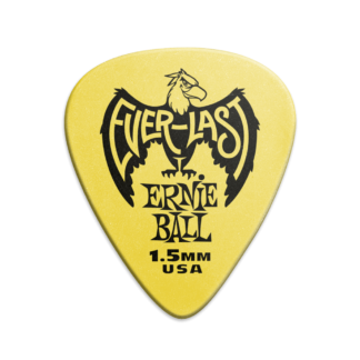 Ernie Ball 1.5 mm Everlast Picks 12 Pack, Yellow P09195