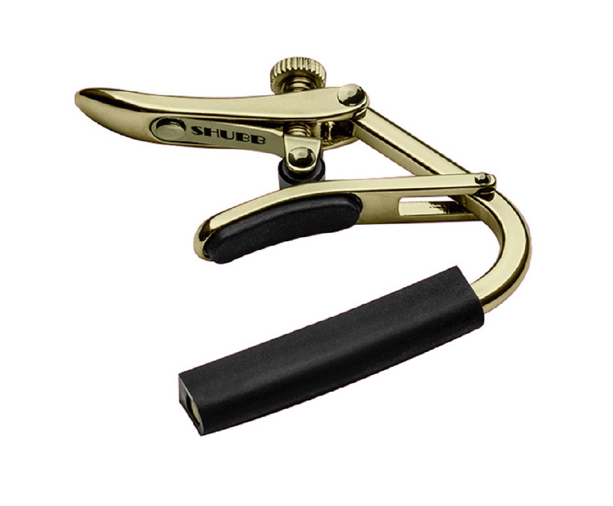 Shubb SHUBB-C1G Capo For Steel String Guitar - Gold, Martin-Style Fretboard, PVD Finish