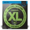 D'Addario EXL165-5 Custom Light 5-String Nickel Wound Bass Guitar Strings Long Scale (45-135 Gauge) - Image 2