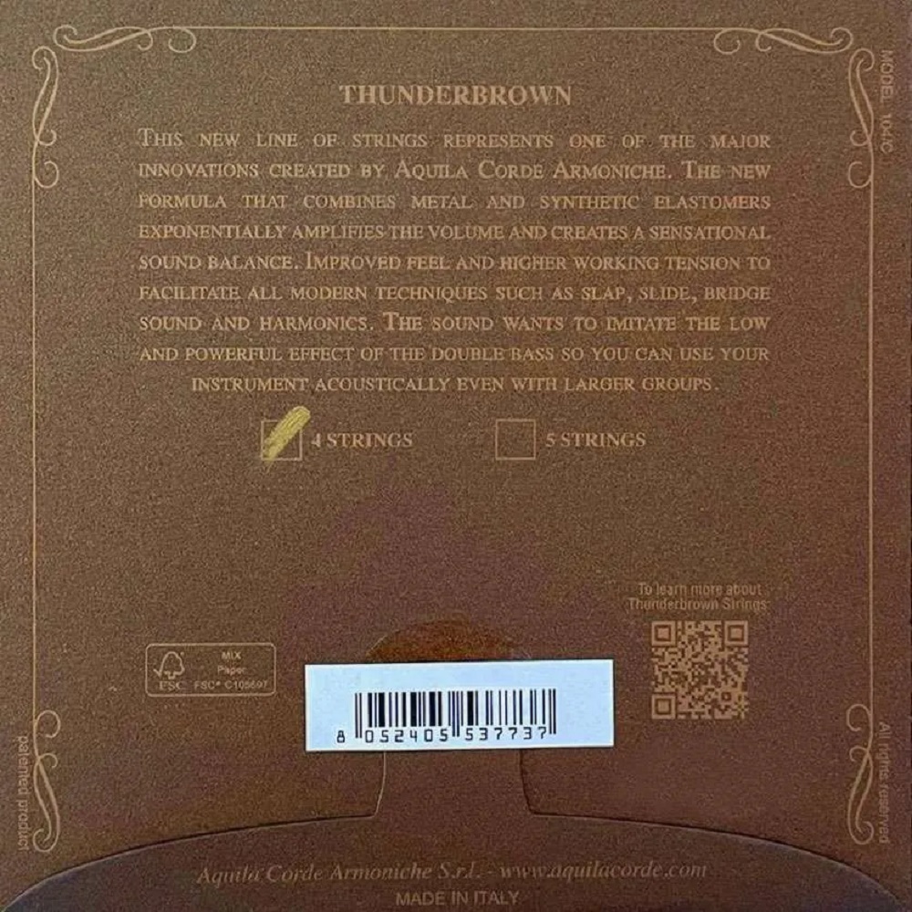 Aquila 165U Thunderbrown Bass Ukulele Strings - Image 2