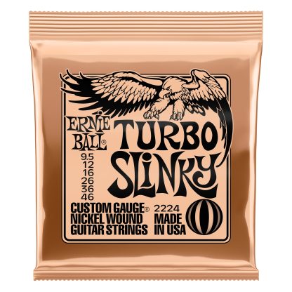 Ernie Ball 2224 Turbo Slinky Nickel Wound Electric Guitar Strings (9.5-46 Gauge)