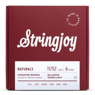 Stringjoy Naturals Super Light Phosphor Bronze Acoustic Guitar Strings (11-52 Gauge)