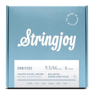 Stringjoy Orbiters Balanced Super Light Plus Coated Nickel Wound Electric Guitar Strings (9.5-46 Gauge)