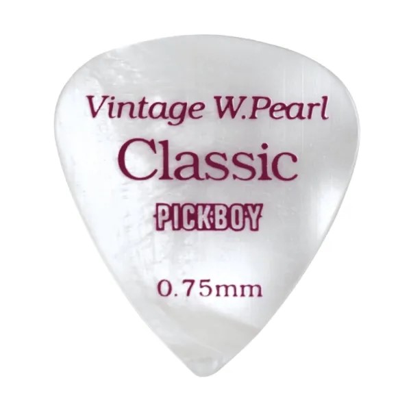 Pickboy Pick – Vintage White Pearl 0.75mm